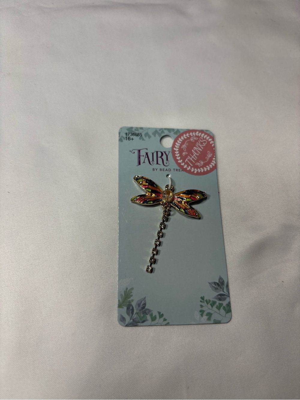New Fairy by Bead Treasure Dragonfly Charm - Multicolor